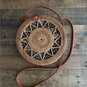 Handmade Wicker Woven Shoulder Purse